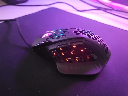 SOLAKAKA SM809 Wired RGB Gaming Mouse 22800 DPI MMO photo review