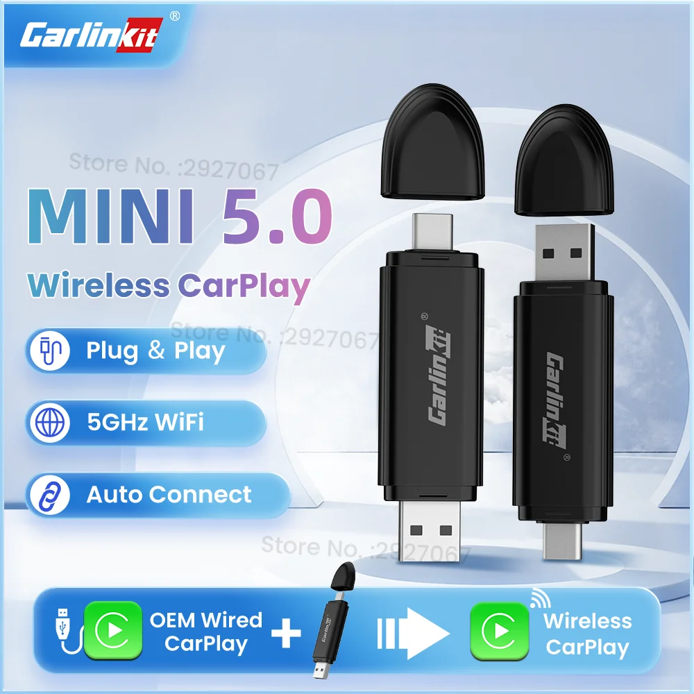صندوق كاربلاي لاسلكي من CarlinKit ، محول تشغيل الس...