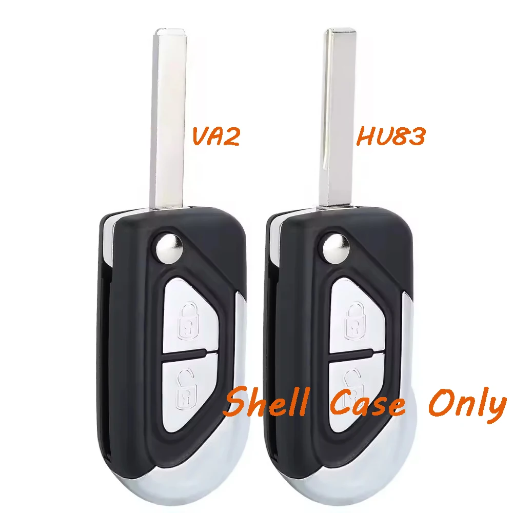 Premium Remote Key Shell Case with 2 Buttons and VA2 HU83 Blade