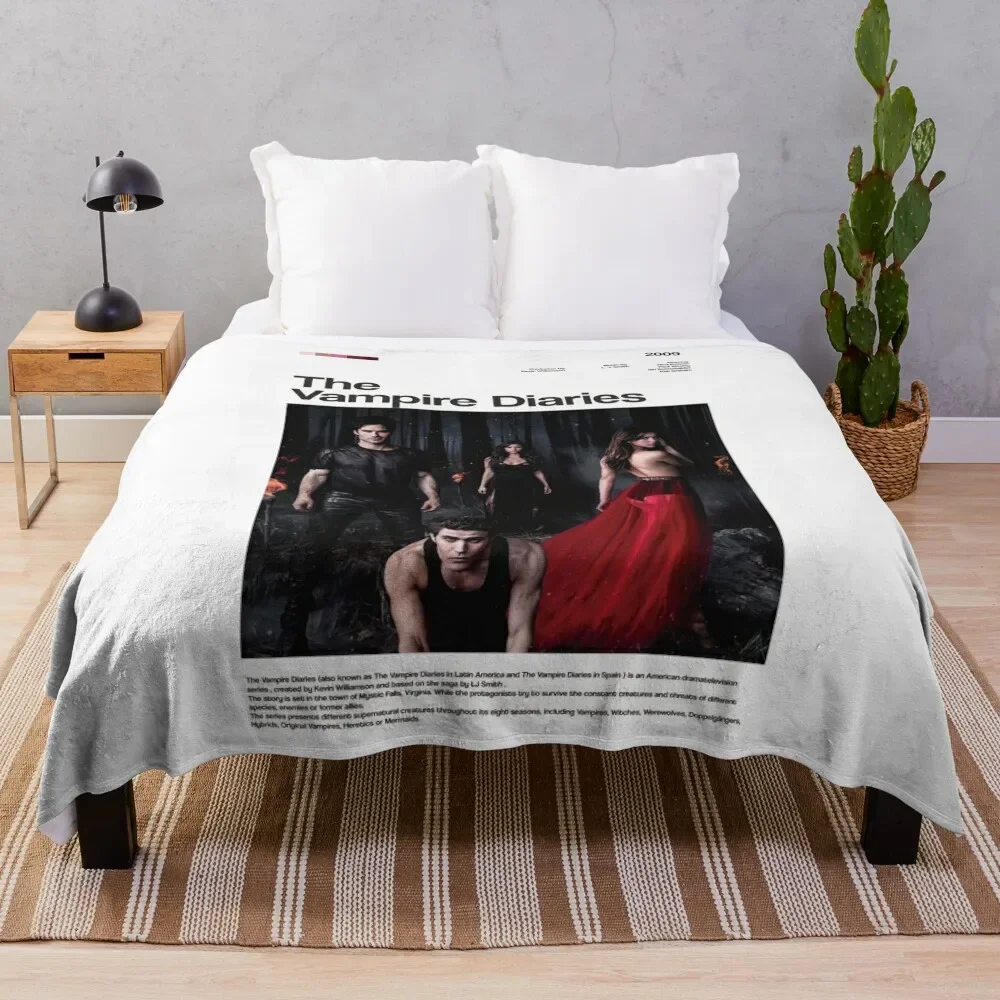 The Vampires Diaries Series Poster Throw Blanket Bed Coperte Per Bambini