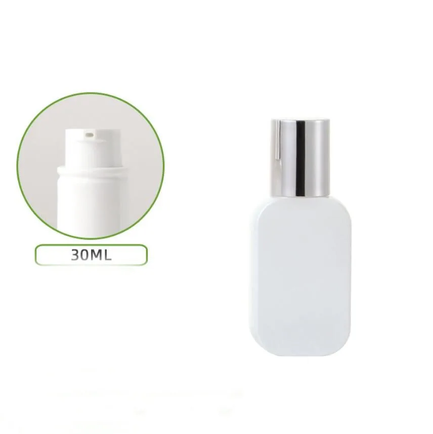 

30ml white glass bottle silver pump serum/lotion/emulsion/foundation/essence toilet toner water skin care cosmetic packing