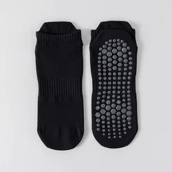 Men's Thin Cotton Non - slip Grip Yoga Socks - EU 39 - 45 (Black)