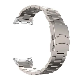 Luxury Stainless Steel Business Metal Watch Band Bracelet - Galaxy Watch 8 44mm (Titanium Color S)