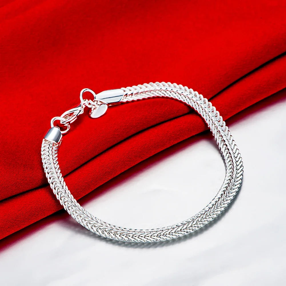

Wholesale 925 Sterling Silver Bracelet Cute for Women Lady Men Noble Fashion Charm Jewelry Wedding Party