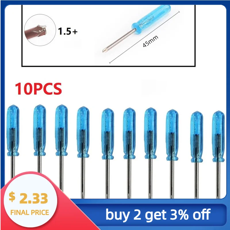 

Precision Screwdriver Set with 10pcs Mini Slotted and Cross Screwdrivers Ideal for Delicate Repairs on Watches and Game Consoles