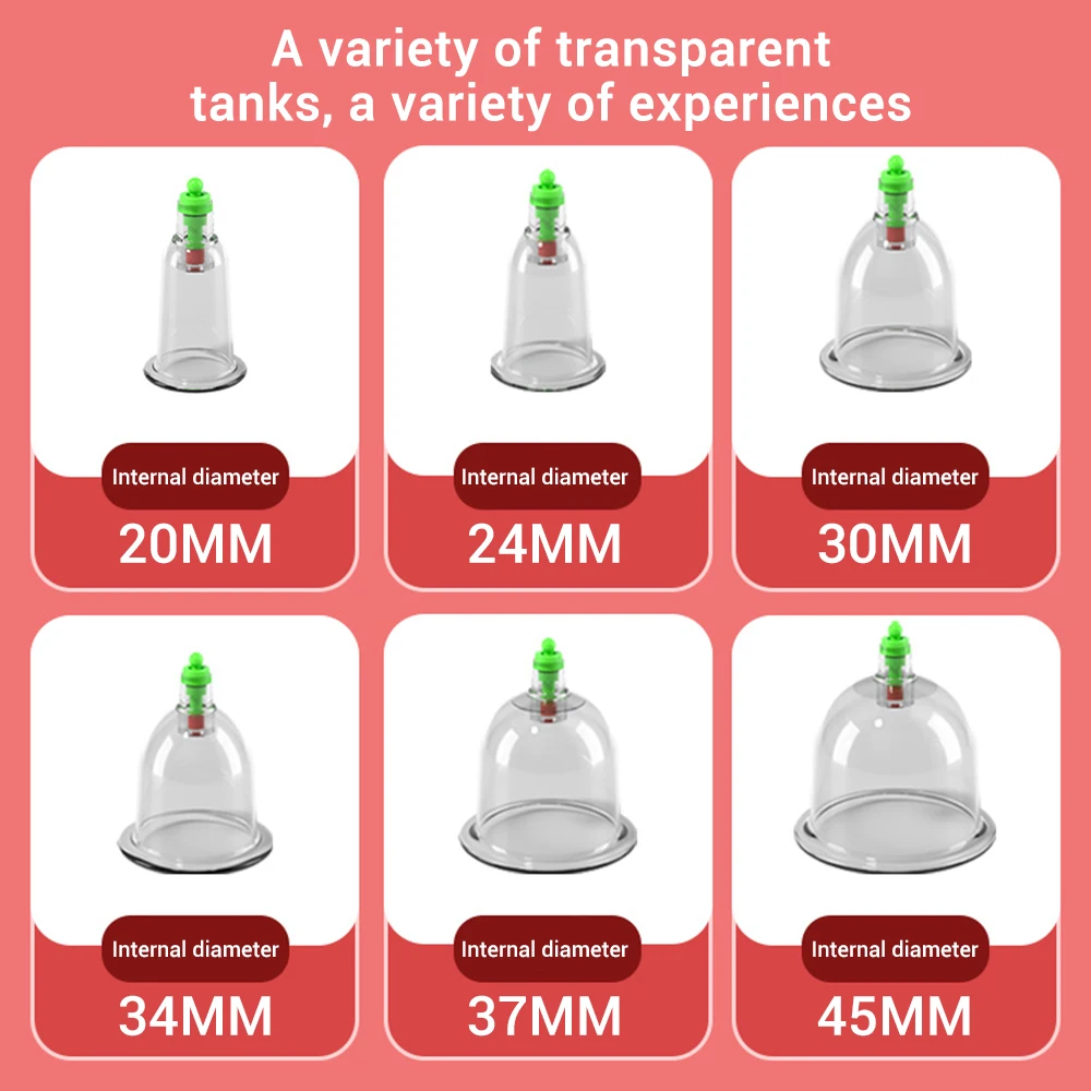 Electric Scraping and Cupping Device Dredge Meridians Chinese Health Care Painless Suction Cups for Body Massage Vacuum Cans 6