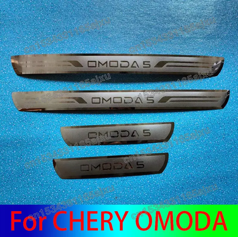 CarStylingForCHERYOMODA520212022StainlessSteelDoorSillCar