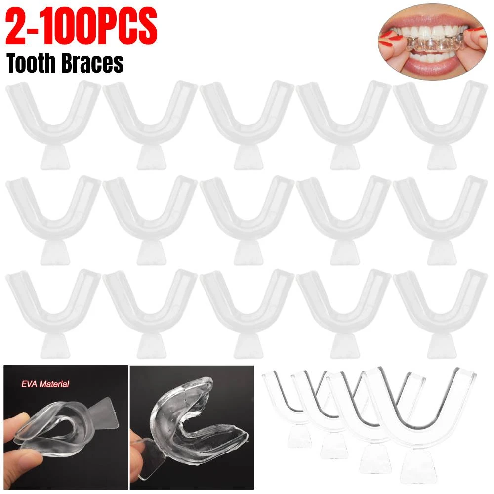 Tooth Protector 2-100pc Mouth Guard EVA Teeth Protector Night Guard Mouth Tray for ...