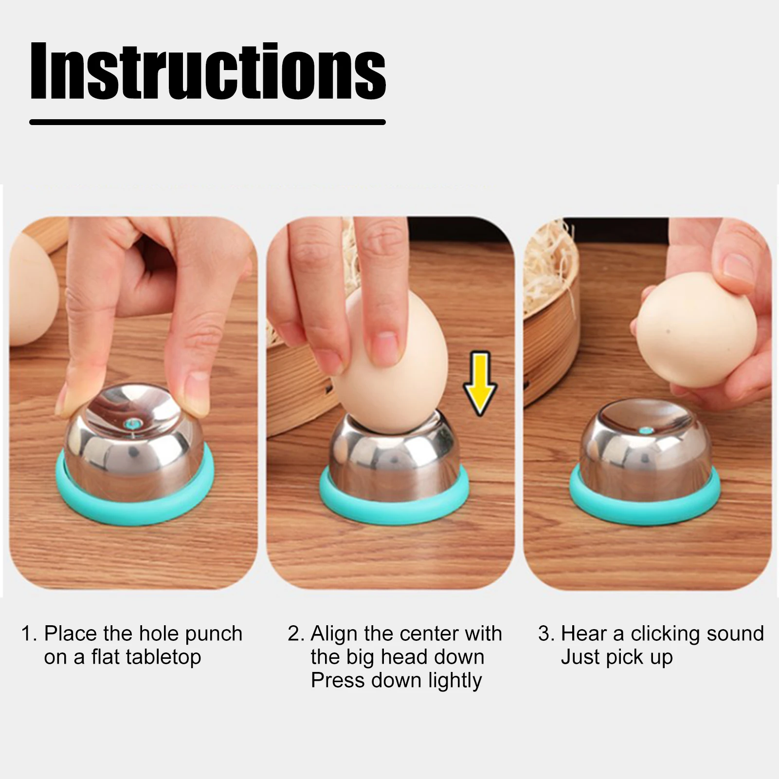 Egg Hole Punch Egg Piercer Egg Piercer For Boiled Eggs Stainless Steel Needle Eggs Hole Puncher For Easy Peeling Bakery Kitchen Egg Separator Piercing Tool egg hole punch egg piercer