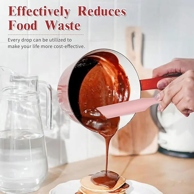 Silicone Long Scraper Heat-resistant Mix, Scratch, Fold, Stir Jam Spatula for Cream Cake Making Gadgets Baking Tools for Cakes