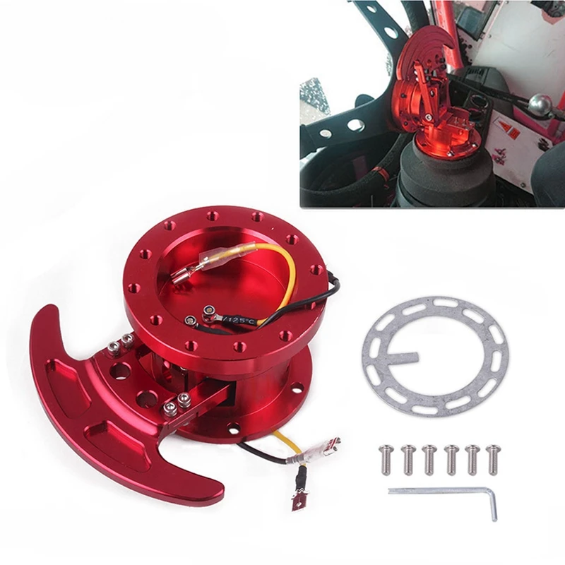 

Universal High Works Bell Tilt Racing Steering Wheel Quick Release Hub Kit Adapter Body Removable Snap Off Boss Kit