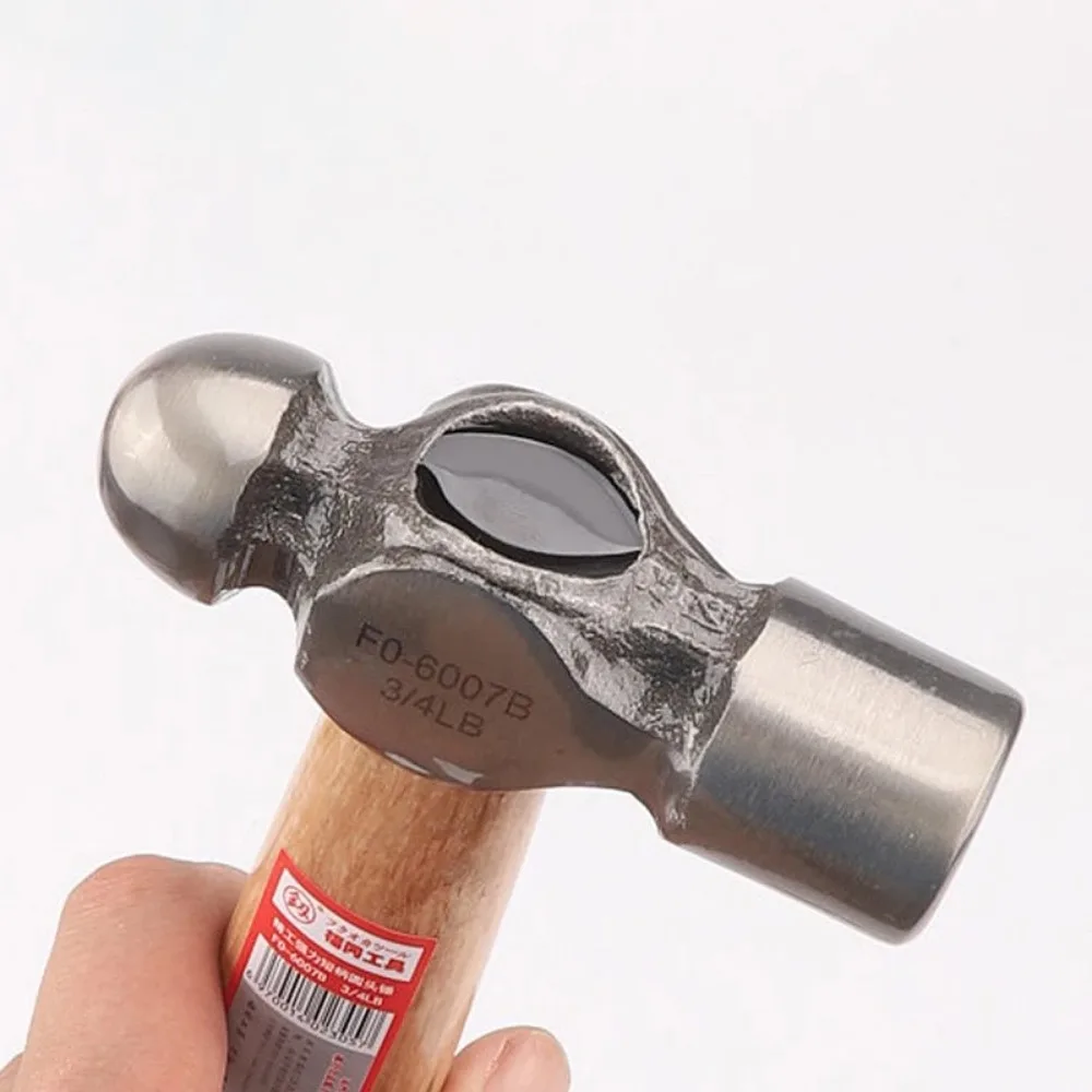 Fitter Hammer Polished Solid Wood Short Handle Iron Hammer Round And Flat Head Small Schoolwork Manual Hardware Tool mini hammer flat head hammer