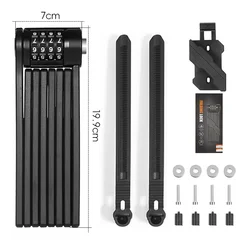 High - Security Portable Folding Bike Lock - Durable Anti - Theft Lock for Bicycles and Scooters (120CM Password)