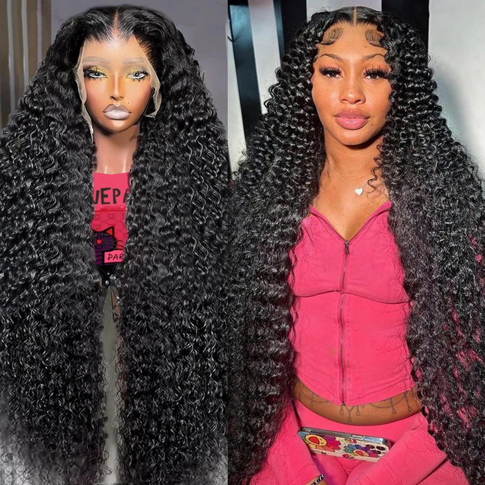 Transparent Water Wave 13x6 Lace Front 5x5 Closure Curly Wigs For Women Human Hair 250% PrePlucked 13x4 Deep Wave Frontal Wig human hair wigs