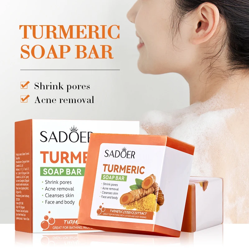 Hand Made Turmeric Soap Body Cleaning Lightening Dark Underarm Leg Body Cleansers Brightening Face Soap Tender Skin Care Beauty hand soap turmeric soap body whitening soap