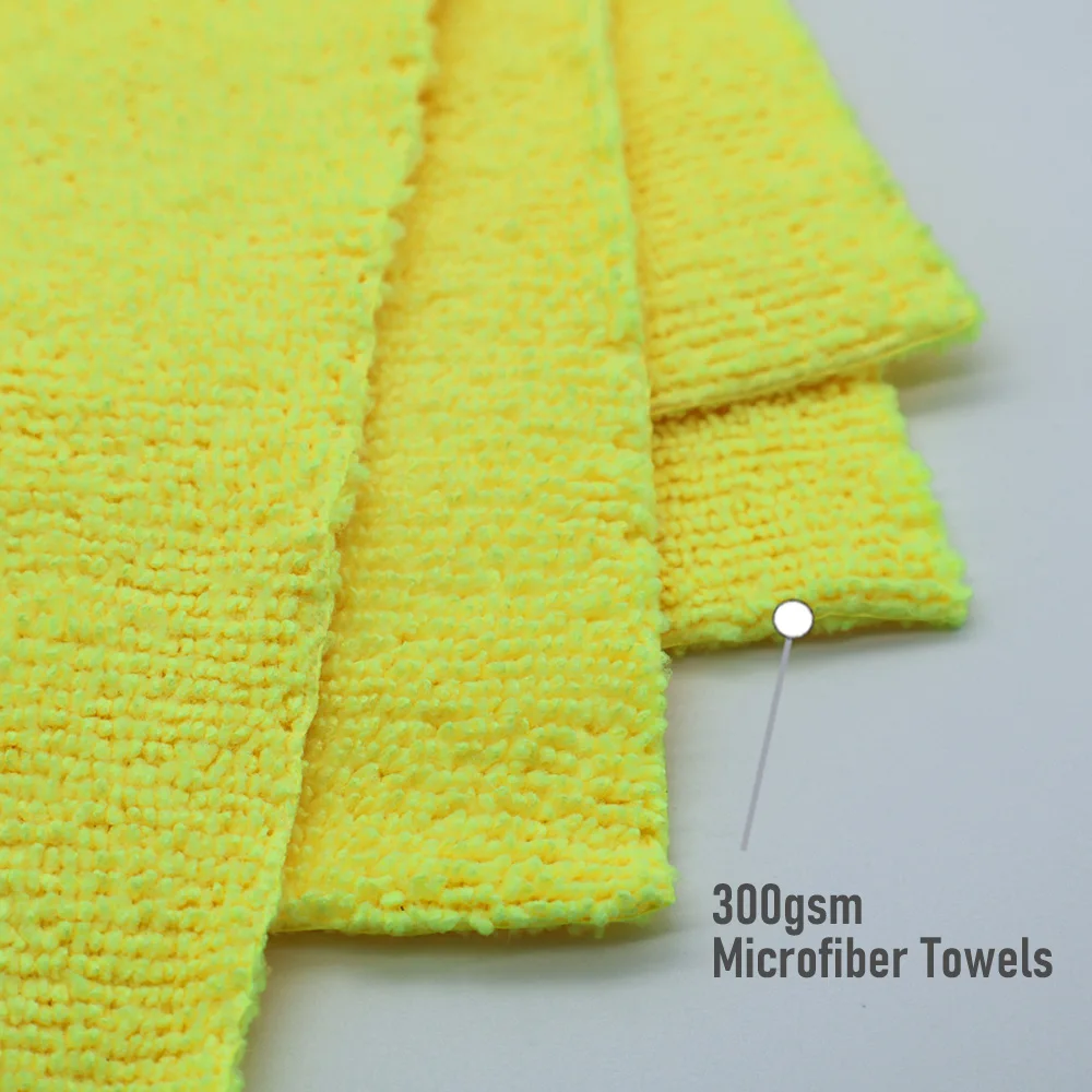 AUTOBRIGHT 40x40CM Microfiber Cleaning Towel 3/5/10pcs Wash Towels Extra Soft for Car Cleaning Drying 300gsm Cloth Car Wash 5