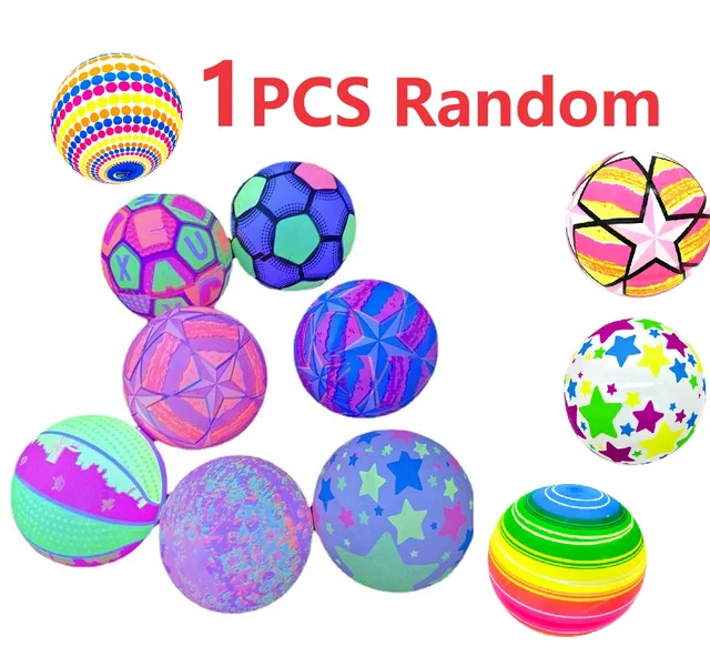 3pcs Environmentally Friendly Rainbow Ball Toys for Children Indoor and Outdoor Game Soft and Elastic Leather Ball Party Gifts 6