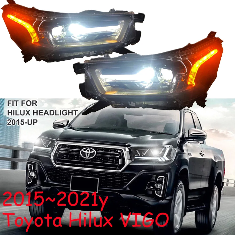 

car bumper headlamp for Toyota vigo hilux headlight 2015~2021y ALL IN LED DRL Hilux vigo daytime running light head light