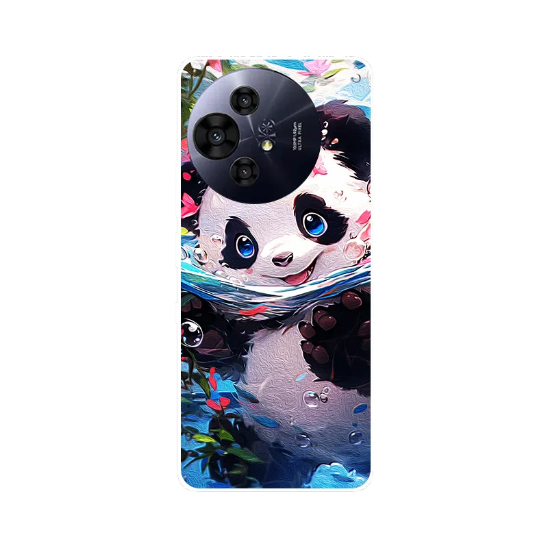 Leopard Panda Soft Silicone Phone Case - Durable Protective Back Cover