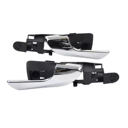 Enhanced Car Interior Door Handle - Front Left/Right Side Replacement (R Bright Silver)