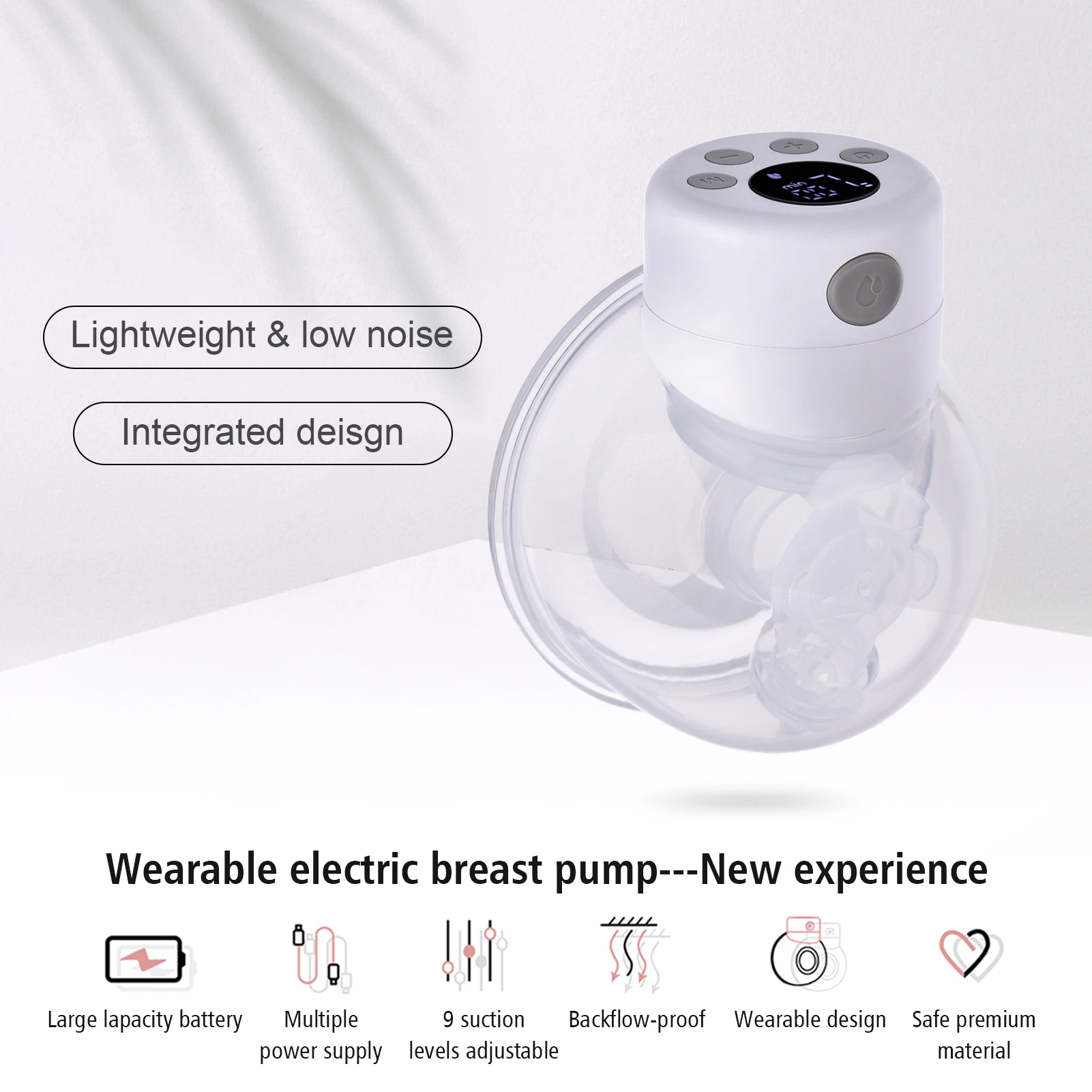 Electric Breast Pump 2/1pcs S12 Hands Free Electric Breast Pumps Silent Mother Milk Extractor Portable Breast Pump Wearable Wireless Breastpump
