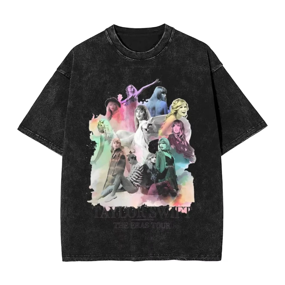 Taylors God Save T Shirts Washed Cotton Harajuku T-Shirt Swifts Singer Fashion for Men Women Tops Streetwear Printed Tees 5