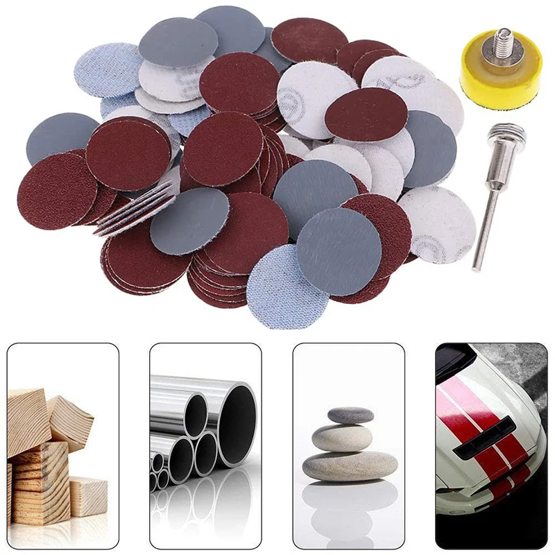 Sanding Paper 100-3000 Grit Polishing Discs Pad Sandpapers 102Pcs/Set 1inch 25mm For Dremel Rotary Abrading Tools Accessory