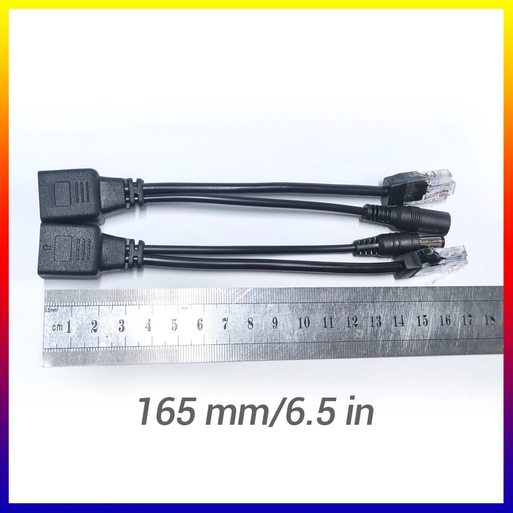 Heißes POE-Kabel, passives Power-Over-Ethernet-Adapterkabel, POE-Splitter, Injektor, Netzteilmodul, 12–48 V, für IP-Kamera – Detail 3