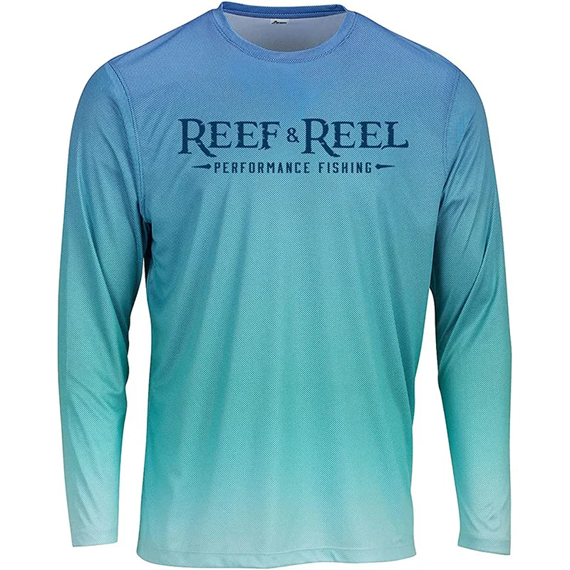 2023 REEF & REEL Fishing Shirt Mens T Shirts Long Sleeve Sun Protect Uv