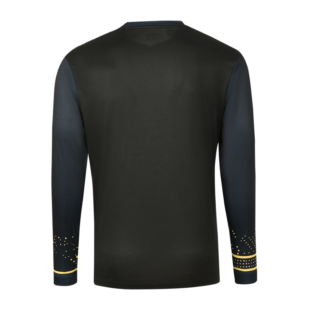 V-neck Long Sleeve Badminton T-shirt for Men Women Kids Autumn Winter China Style Dragon Print Tennis Ping Pong Uniform Top