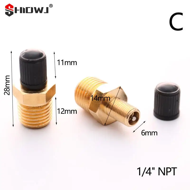 M10/1/8''/1/4'' NPT MPT Brass Air Compressor Tank Fill Valve Double Head 2Pcs engine purge control valve turbo blow off valve vvt valve solenoid hydraulic control valve auto ac can tap valve load sensing valve brake compensator heater control valve