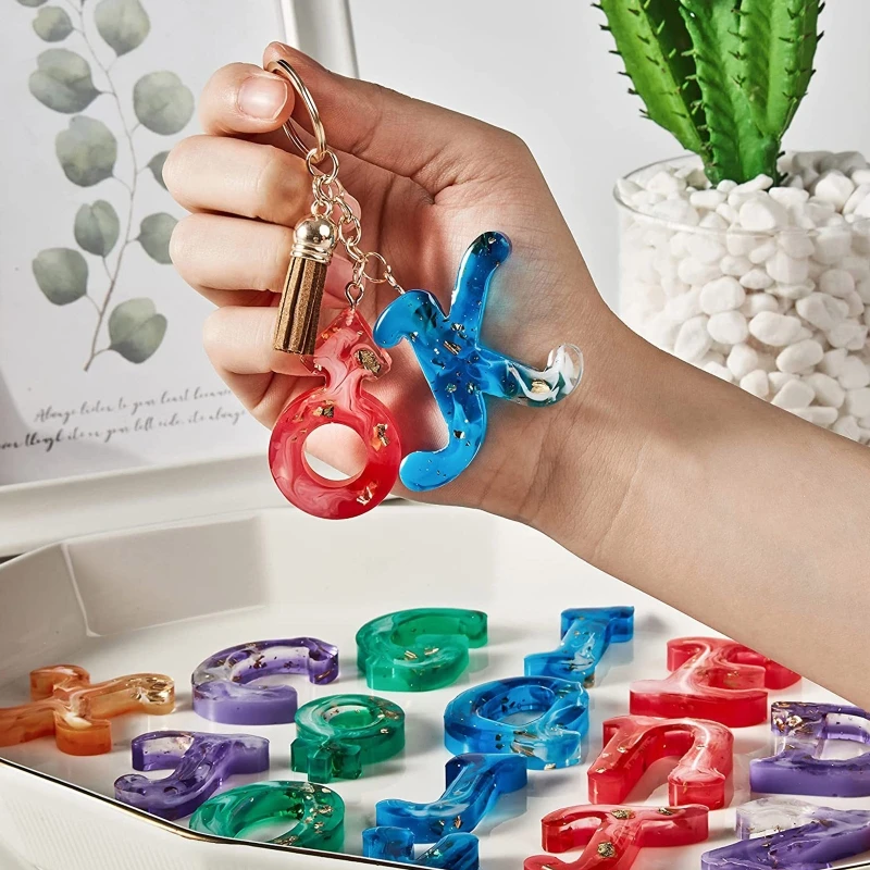 

164 × алфавит, силиконовая смола, искусственная смола, форма для украшений из эпоксидной смолы, Набор для изготовления брелоков своими руками