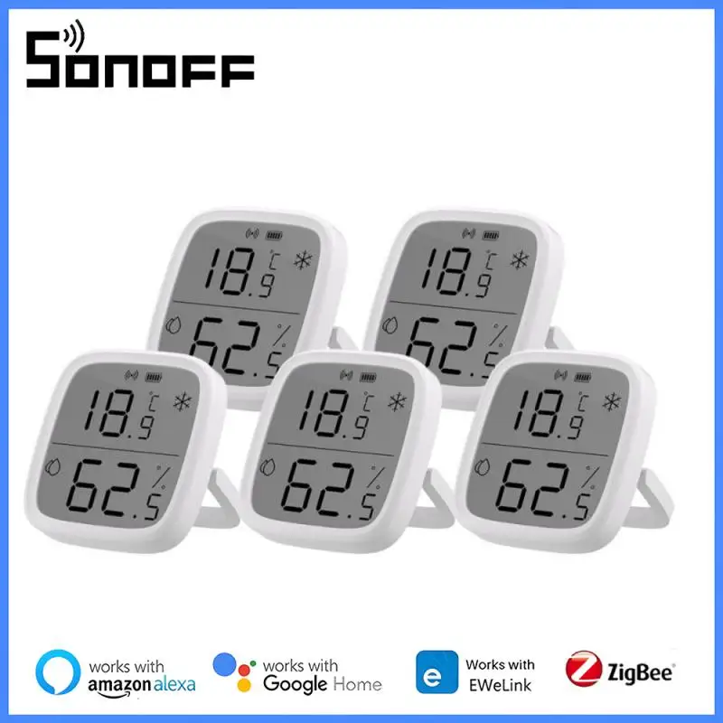 

SONOFF SNZB-02D/SNZB-02 Zigbee Smart Temperature Humidity Sensor With LCD Screen Display Work With EWeLink Alexa Google Home