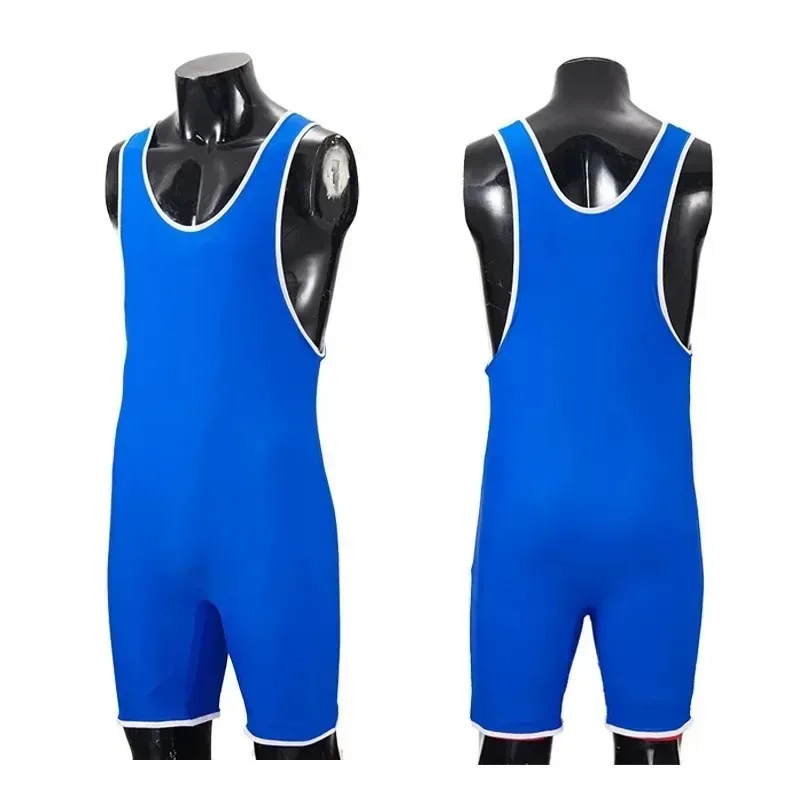 Wrestling Suit Double-Sided Unisex Training Competition Tight Clothes Weightlifting Suit Martial Arts Shirt