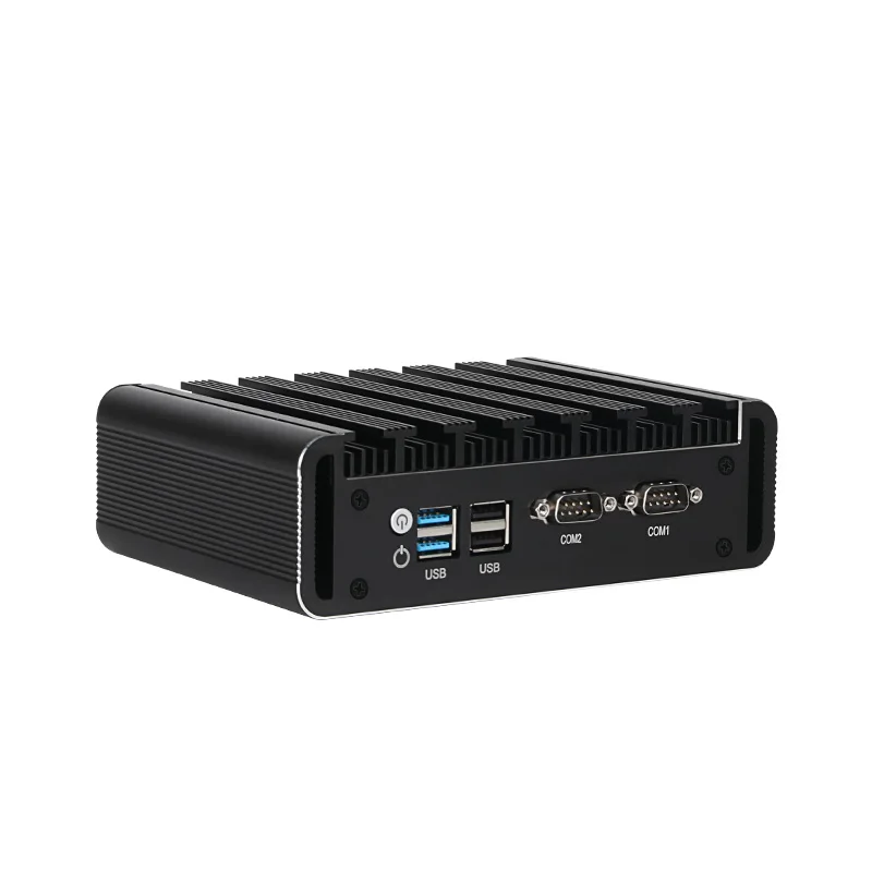 Fanless Intel N100 Mini PC DDR4 MSATA/M.2 NVMe/2.5 inch SATA 2x Gigabit Ethernet 2x DB9 RS232 2x HDMI2.0 DP WiFi Windows Linux 3