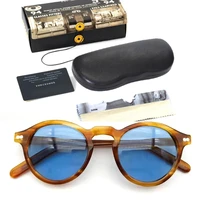 Round Sunglasses Man Johnny Depp Lemtosh Polarized Sun Glasses Woman Luxury Brand Vintage Acetate Frame Night Vision Goggles