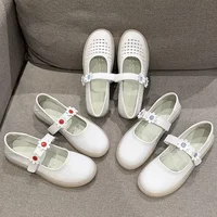 Women's Nurse Shoes Soft Bottom Breathable Comfortable Flat Bottom Hollow out Cute White Sneakers Anti-Slip Spring Summer New Ar