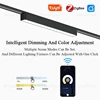 Smart Tuya Zigbee Ultra Thin Magnetic Track Light Flexible DC48V System Black White Slim Ceilling Embedded Surface Mounted Home 4