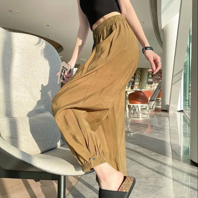 Harem Pants Women Loose Sporty High Waist Casual Korean Style