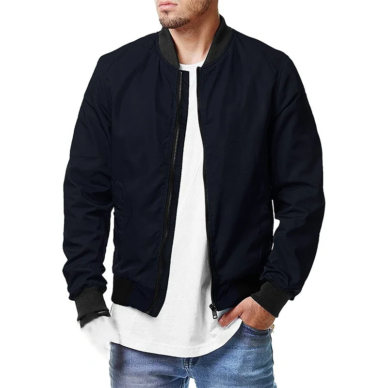 Men's pilot jacket cross-border casual spring and autumn tide large men's zipper jacket