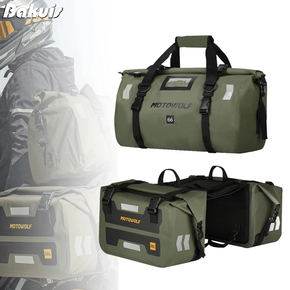 Motorcycle Dry Bag 30L/40L/66L Waterproof Roll Pack Bag