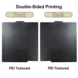 High-Quality Spring Steel Build Plate with PEI/PEO Coating for 3D Printing (257x257mm) (Textured PEI Black)