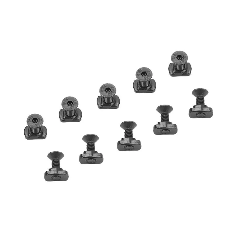 21Pcs M-Lok Rail Screws and Nuts T-shaped nut screw combination set DIY toy model accessories fasteners screw bolt nut set screw washer nut kit auto fasteners assortment