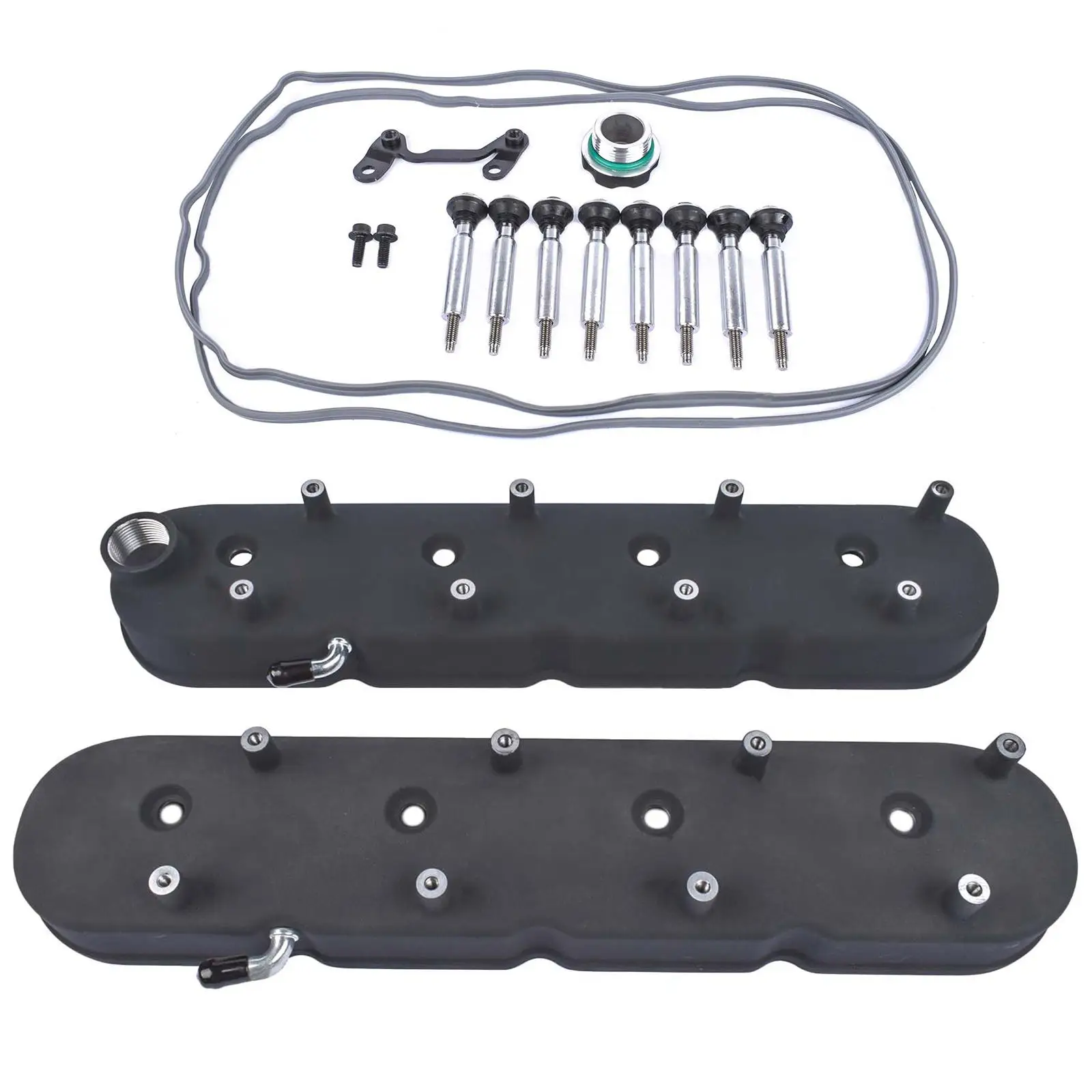 

AP02 For GM LS Black Cast Aluminum Valve Covers w/ Coil Mounts LS1 LS2 LS3 5.3 6.0 6.2, 241-112