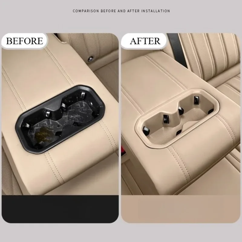 Renault Grand Koleos/GEELY Monjaro Xingyue L KX11 2024 2025 후면 팔걸이 음료 컵 슬롯 패드 용 실리콘 자동차 컵 홀더