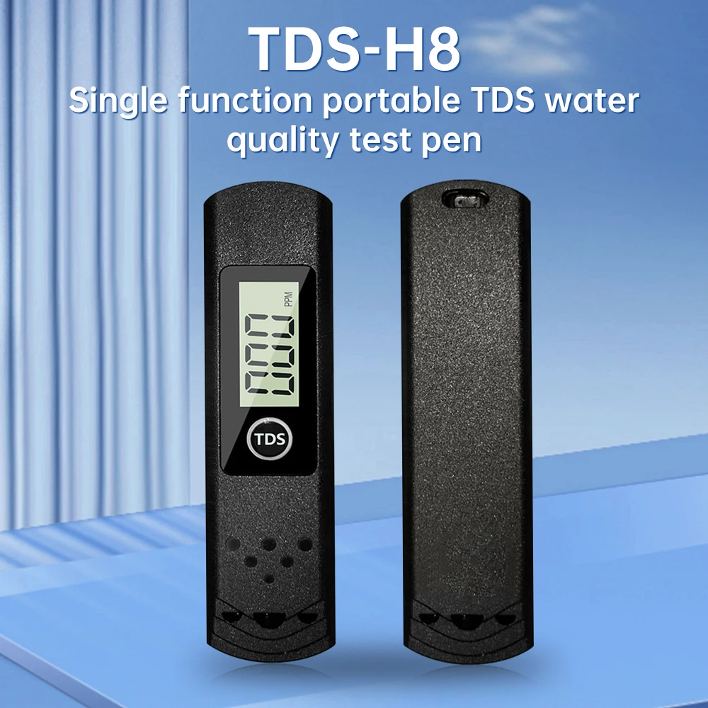 1pc Black Handheld TDS Digital Water Tester High Precision Household Purified Tap Water PPM Tester Large Screen Display