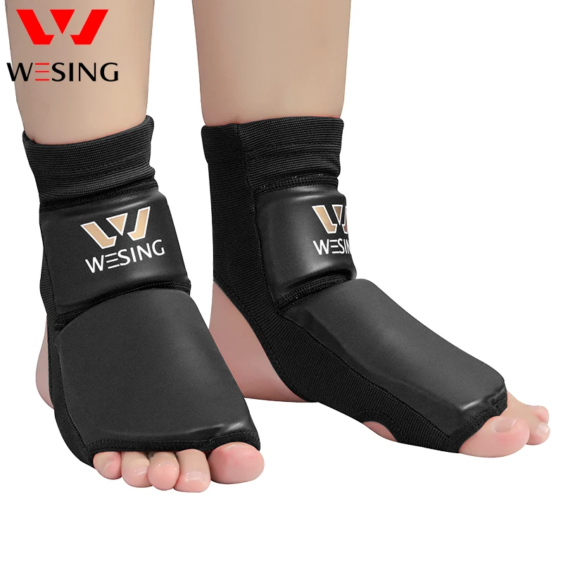 Boxing Foot Guards Wesing PU Leather MMA Boxing Muay Thai Foot Insteps Guards Feet Protector Martial Arts Wushu Sanda Training Protective Gear DEO