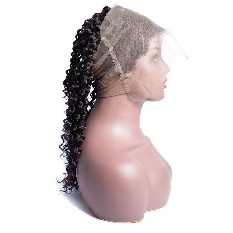 Deep Wave 360 Lace Frontal Only Newmi Deep Wave Human Hair 360 Lace Closure Transparent Pre Plucked Natural Hairline