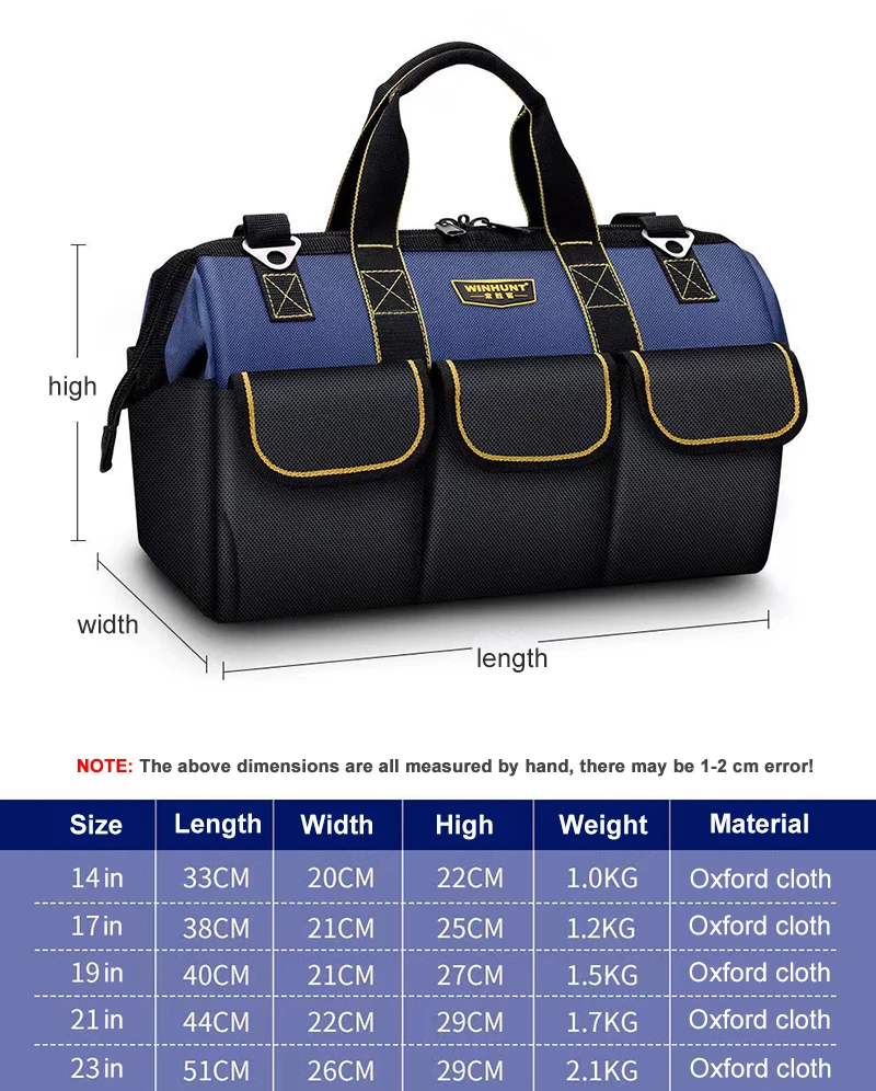 best tool chest Large Multi-Function Tool Bag Organizer Heavy Duty Tool Pouch Bag  Waterproof Anti-Fall Tool Tote Storage Bag with Multi Pockets electrician tool bag