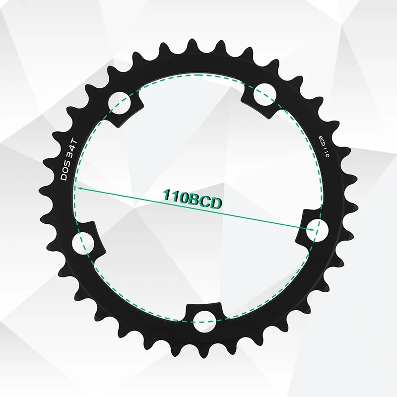 Ultralight Double Chainring for Road Bike 110BCD 50-34T 52-36T 53-39T Bicycle Cr
